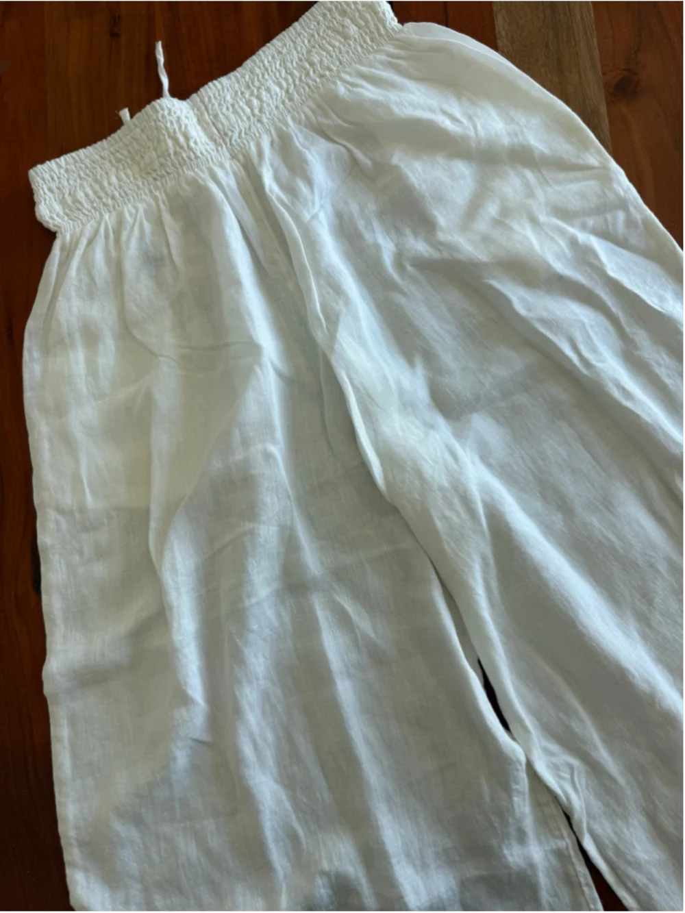 Women's Wilfred Le Boheme White Linen Wide Leg Pants S